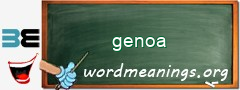 WordMeaning blackboard for genoa